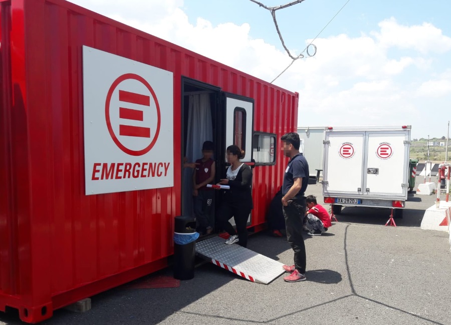 EMERGENCY mobile clinic in Augusta, Sicily